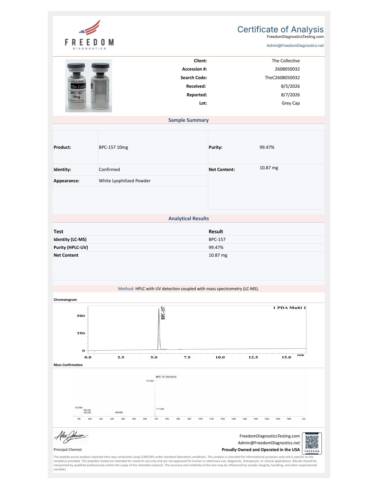 BPC-157 10mg COA